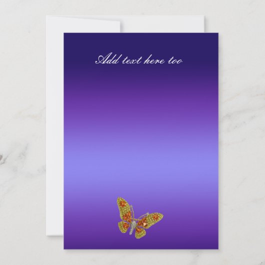 Faire-part de mariage bleu (Dos)