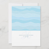 Faire-part de mariage bleu aqua océan (Dos)