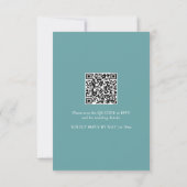 Faire-part de mariage bleu avec code QR (Dos)