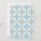 Faire-part de mariage bleu Azulejo (Dos)