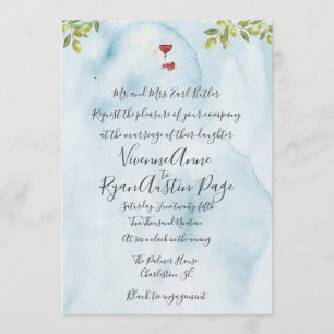 Faire-part de mariage bleu Benvenuti Italia