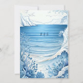 faire-part de mariage bleu côtier (Dos)
