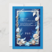 faire-part de mariage bleu côtier (Dos)