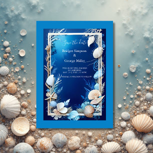faire-part de mariage bleu côtier