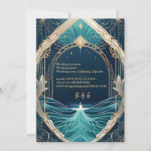 faire-part de mariage bleu côtier (Dos)