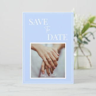 Faire-part de mariage Bleu Côtiers – Élégant