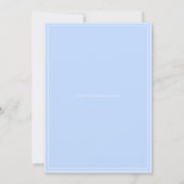 Faire-part de mariage Bleu Côtiers – Élégant (Dos)