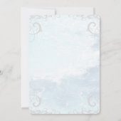 Faire-part de mariage bleu dauphin (Dos)