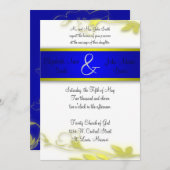 Faire-part de mariage bleu de l'évasion deux (Devant / Derrière)