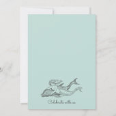 Faire-part de mariage bleu de Mermaid Beach (Dos)