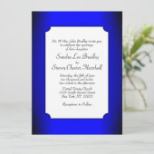 Faire-part de mariage bleu électrique (Debout devant)