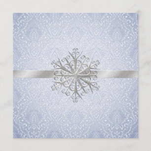 Faire-part de mariage bleu élégant d'hiver