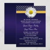 Faire-part de mariage bleu et jaune (Devant / Derrière)