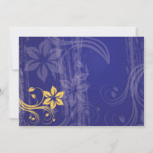 Faire-part de mariage bleu et jaune (Dos)