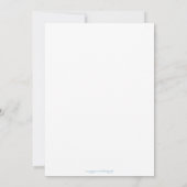 Faire-part de mariage bleu flocon de neige moderne (Dos)