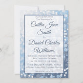 Faire-part de mariage Bleu Icy hiver (Devant)