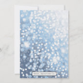 Faire-part de mariage Bleu Icy hiver (Dos)