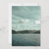 Faire-part de mariage bleu marine de plage (Dos)