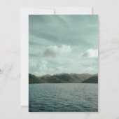 Faire-part de mariage bleu marine de plage (Dos)