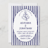 Faire-part de mariage Bleu Nautique (Devant)