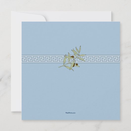 Faire-part de mariage bleu Naxos (Dos)