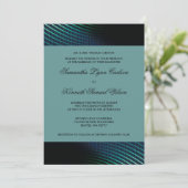 Faire-part de mariage bleu paon (Debout devant)
