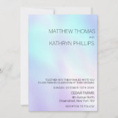 Faire-part de mariage bleu pastel violet (Devant)