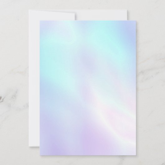 Faire-part de mariage bleu pastel violet (Dos)