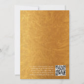 Faire-part de mariage bleu royal or avec code QR (Dos)