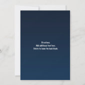 Faire-part de mariage bleu rustique avec pot Mason (Dos)