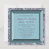 Faire-part de mariage bleu sarcelle lavande (Dos)