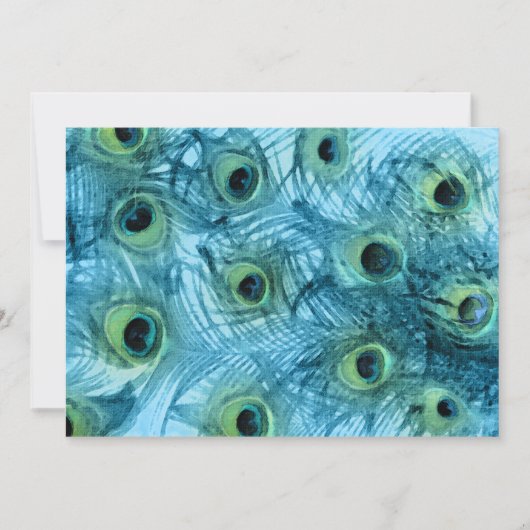 Faire-part de mariage bleu turquoise (Devant)