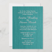 Faire-part de mariage bleu turquoise 5 po x 7 po (Devant)