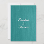 Faire-part de mariage bleu turquoise 5 po x 7 po (Dos)