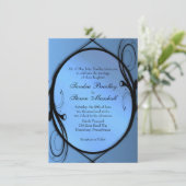 Faire-part de mariage Bleue (Debout devant)