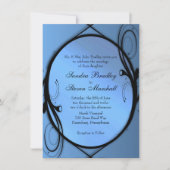 Faire-part de mariage Bleue (Devant)