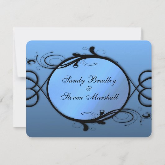 Faire-part de mariage Bleue (Dos)