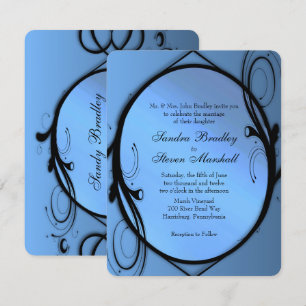 Faire-part de mariage Bleue