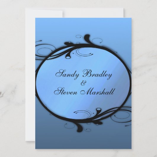 Faire-part de mariage Bleue (Dos)