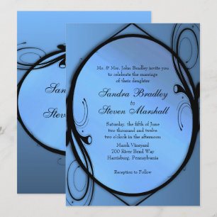 Faire-part de mariage Bleue