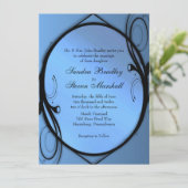 Faire-part de mariage Bleue (Debout devant)