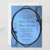 Faire-part de mariage Bleue (Devant)