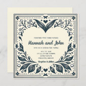 Faire-part de mariage Blooms Éternels (Devant / Derrière)