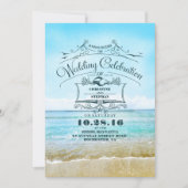 Faire-part de mariage Blue Beach Invitations (Devant)