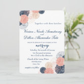 Faire-part de mariage Blue Blush (Debout devant)