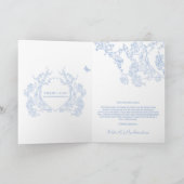 Faire-part de mariage Blue Chinoiserie Toile de Jo (Intérieur)