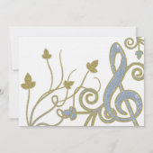 Faire-part de mariage Blue Gold White (Dos)