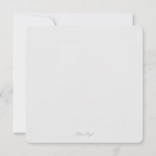 Faire-part de mariage Blue Hydrangea (Dos)