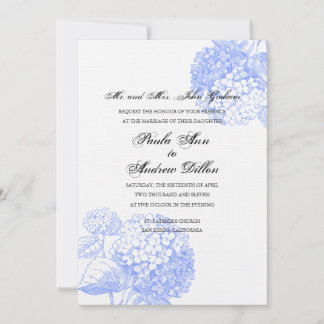 Faire-part de mariage Blue Hydrangea