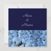 Faire-part de mariage Blue Hydrangea - Deux côtés (Dos)